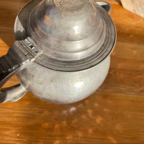 925 Hand Hammered Beer Pitcher Georgivs iii dei gratia Authentic Coin Embossed - Picture 12 of 14